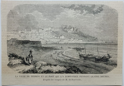 Stampa antica 1860 termini - antica,