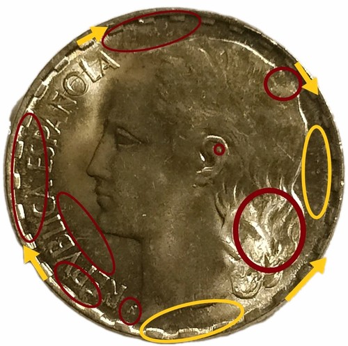 Moneda peseta de 1937 - moneda, de.1937