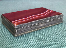 Tabacchiera in argento 800 e corniola, Raro PortaTabacco silver art nouveau/dèco