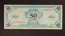 1943 ITALY 50 LIRE BANK