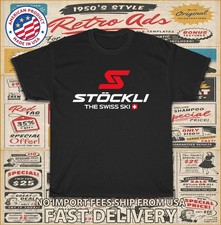 Nuova T-Shirt Stockli The Swiss Ski Logo Maglietta Uomo Maglietta Americana