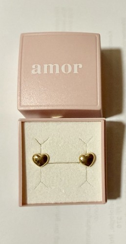 Goldene herzformige ohrstecker - herzformige,