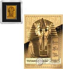 TUTANKHAMON Egitto Faraoni 1/200 oz moneta oro 5000 franchi Ciad 2024