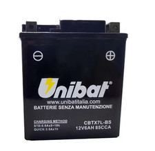 BATTERIA MOTO UNIBAT CBTX7L-BS PER HONDA NX125 125 88-90 = YTX7L-BS