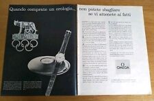OMEGA OROLOGIO SEAMASTER GIOCHI OLIMPICI OLIMPIADI 1960 ANNI 60 PUBBLICITÀ 50X33