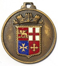 MEDAGLIA SMALTATA MARINA MILITARE ITALIANA STEMMA VENEZIA GENOVA AMALFI PISA