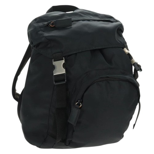 Zaino prada nylon nero argento - zaino,