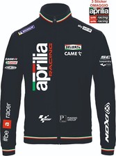 Felpa zip APRILIA racing italia Moto gp be a racer+ 3 adesivi In OMAGGIO