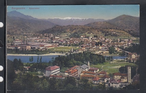 Cartolina borgosesia panorama - borgosesia,