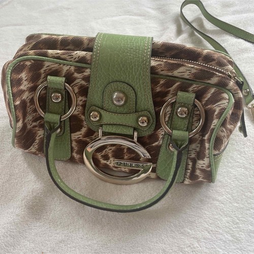 Borsa guess verde leopardato - borsa,