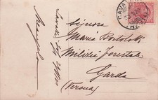 26-38E) CARTOLINA LAVAZE' VIAGGIATA MILIZIA FORESTALE GARDA VERONA