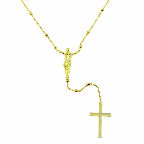Collana rosario crocifisso - collana,