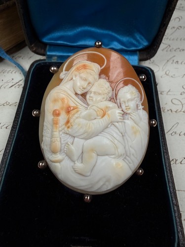 Spilla ciondolo cammeo - ,