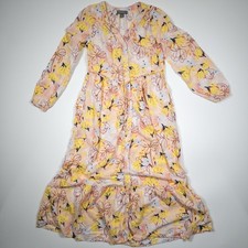 Maxi abito floreale misto lino