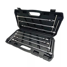 SET CHIAVI A T A SNODO 7 PEZZI CROMO VANADIO MIS,8-10-12-13-14-17-19mm X395mm..