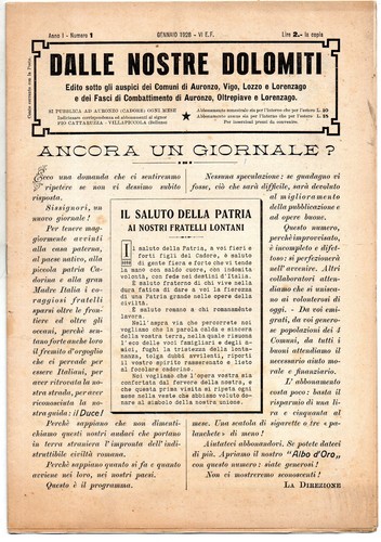 Dalle nostre dolomiti anno n - dalle, i