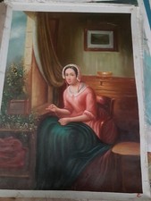 DIPINTI AD OLIO SU TELA DAME E