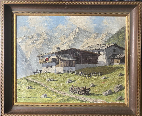 Dipinto olio firmato di - a,