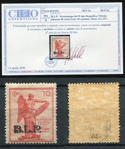 Regno italia 1922 l p - d'italia,