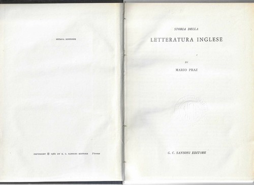 Mario praz storia - storia, della