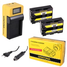 2x Batteria Patona + caricabatteria Synchron LCD USB per Sony DCR-PC330E,DCR-PC6