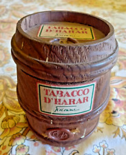 Rara scatola in LEGNO a barilotto Tabacco d'Harar GVM anni '40  (profuma ancora)