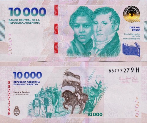 Argentina 000 pesos 2024 - 10.000,