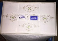 Lenzuolo matrimoniale tessuto Bassetti con ricamo ARTIGIANALE nuovo