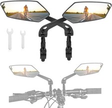 2 Specchietti Retrovisori Bici Moto Universali 360° MTB Corsa E-Bike Manubrio