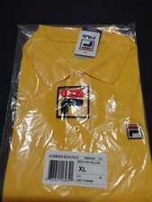 FILA VINTAGE Uomo Taglia XL SPECTRA GIALLO TENNIS POLO ESSENZA POLO PERFORMA NOS