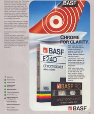 1985 BASF Tapes Print Ad VHS