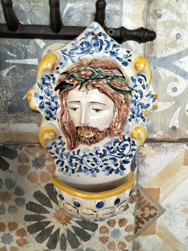 Acquasantiera ceramica - acquasantiera,