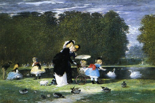 Madre bambini parco giochi oca - madre,
