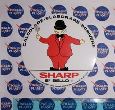 ADESIVO STICKER VINTAGE SHARP ORIGINAL ANNI '80 