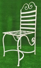 SEDIA IN VERO FERRO PIENO BATTUTO A MANO - ARTIGIANALE - DA GIARDINO, ESTERNO