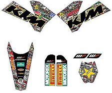 Kit adesivi per ktm 2005-07 EXC e KTM 2004-06 SX, MX, adesivi, grafiche