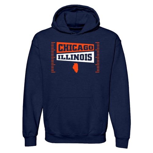 Felpa con cappuccio chicago - felpa,
