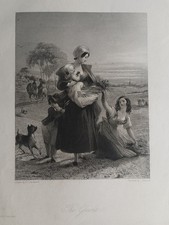 Antica Incisione Acciaio 1850