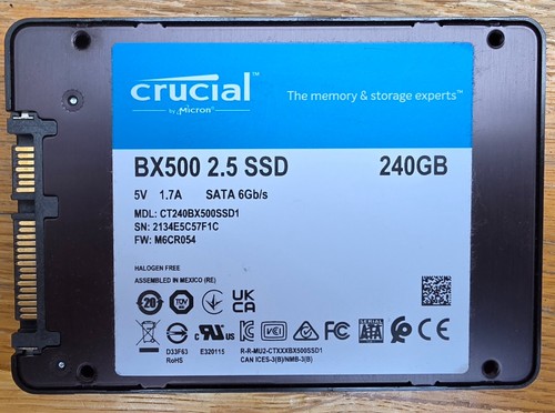 Ssd crucial bx500 240 3d - 240, gb