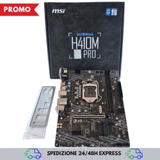 Scheda Madre MSI H410M PRO LGA 1200 Intel Serie 10000 11000 DDR4 BIOS Aggiornato