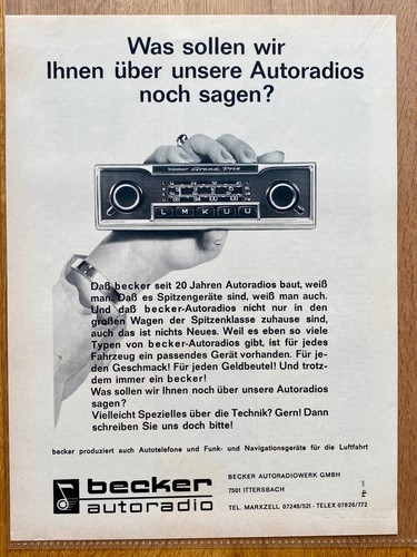 Becker grand prix autoradio - prix,