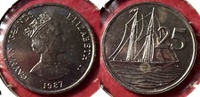 Cayman Islands 1987 25 Cents
