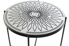 TAVOLINO  LED COMODINO METALLO