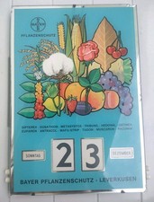 Rarissimo Calendario Perpetuo Laboratorio Bayer In Vetro Lingua Tedesco Vintage