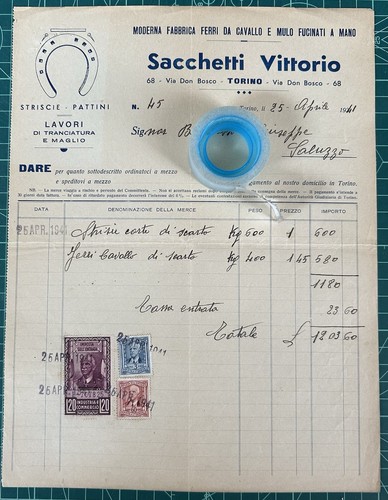Rara fattura fabbrica ferri - fabbrica,