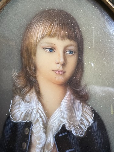 Antico quadro pastello ragazza