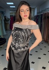 Abito lungo elegante, nero con