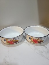 Coppia 2 ciotole smaltate