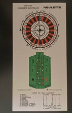 Casino Chamonix Mont-Blanc foglio vintage puntata roulette istruzioni