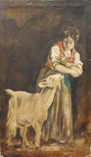 grande dipinto ad olio su tela